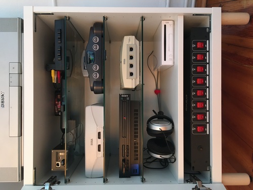 Retro gaming corner inside